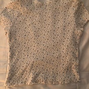 Floral American Eagle Crop Top